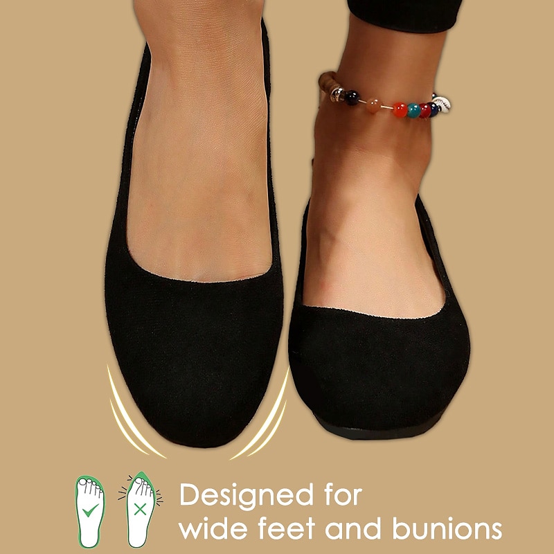 Women's Foldable Black Ballet Flats – Lightweight Comfortable Travel Shoes with Flexible Sole2