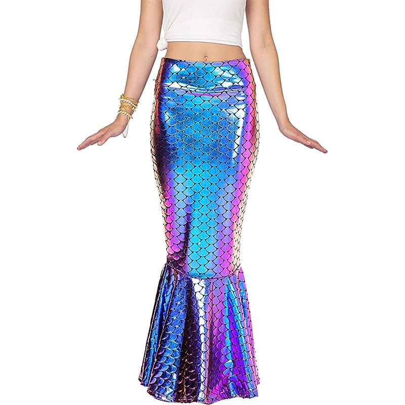 Mermaid Halloween Skirt Cosplay Costume Sexy Costume Adults' Women's Carnival Masquerade Mardi Gras Performance Party Halloween Easy Halloween Costumes Dress Up4