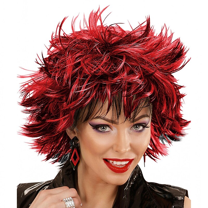 Steamy Wig Black-Red For Halloween Cosplay Party Wigs