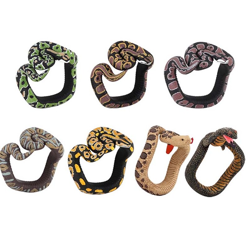 children's toy bracelet 7 hand-painted simulation snake shape play cool python wear decorations2