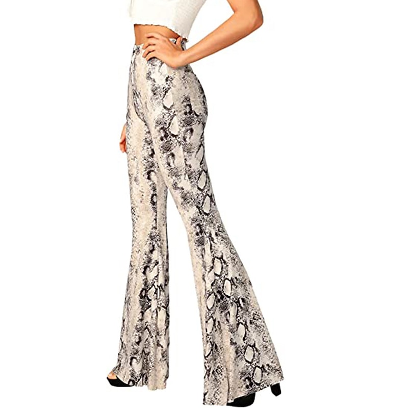 Women's Flare Leggings Fashion Streetwear Full Length High Waist Snake Print Printing Comfort Breathability Soft Micro-elastic Vacation Street Daily Print Fall Winter4