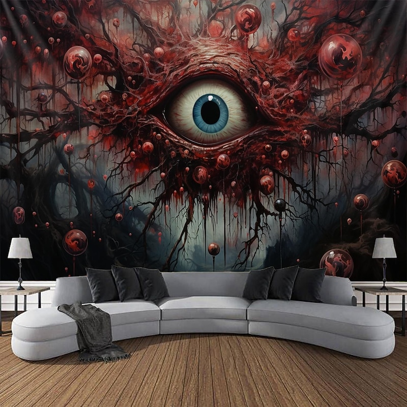 Creepy Eyes Hanging Tapestry Wall Art Large Tapestry Mural Decor Photograph Backdrop Blanket Curtain Home Bedroom Living Room Decoration Halloween Decorations3