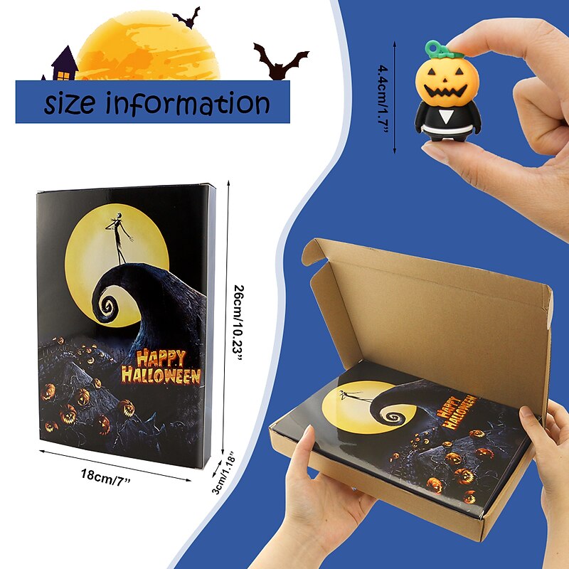 Halloween Doll Advent Calendar 2025 Contains 24 Gifts, Halloween Horror Figures Countdown Calendar with Surprise Toys, The Nightmare Halloween Collectible Figures Gifts for Kids3