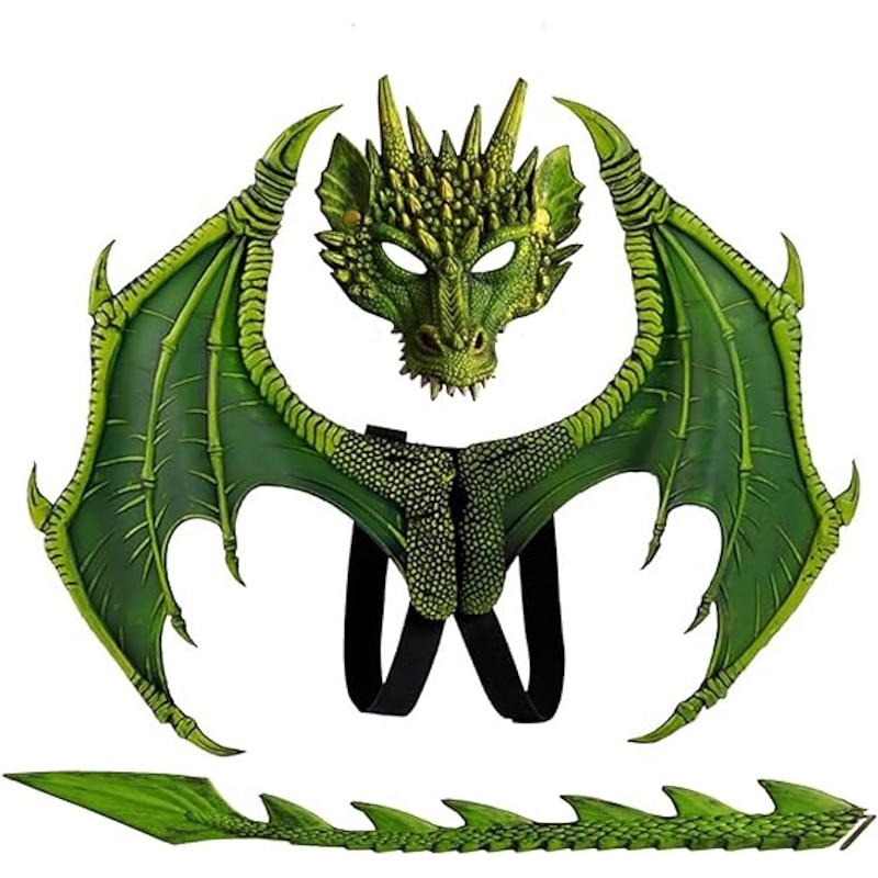 Dragon Halloween Wings Mask Party Costume Carnival Costume Party / Evening Cosplay Costume Kid's Boys' Girls' Christmas Children's Day Masquerade Party Halloween Masquerade Easy Halloween Costumes