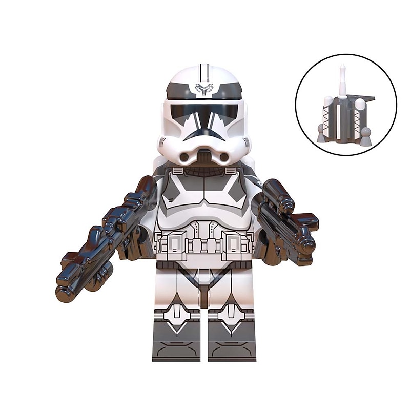 8 Pcs TV and Film Series Clone Cavalry Wolf Group Heavy Mounted Soldier Driver Assembly Building Block Man's Bag  for halloween gift3