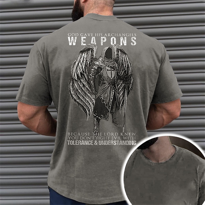 Men's Templar Cross Graphic Prints Old People T Shirt Graphic Tee Cotton Short Sleeves Graphic Shirt Black Navy Blue Green Comfortable Tee Vacation Street Fashion Designer Clothing4