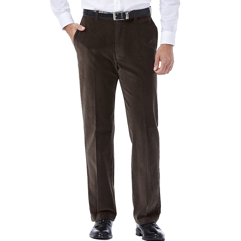 Men's Dress Pants Corduroy Pants Winter Pants Trousers Suit Pants Pocket Plain Comfort Breathable Outdoor Daily Going out Fashion Casual Blue Green4