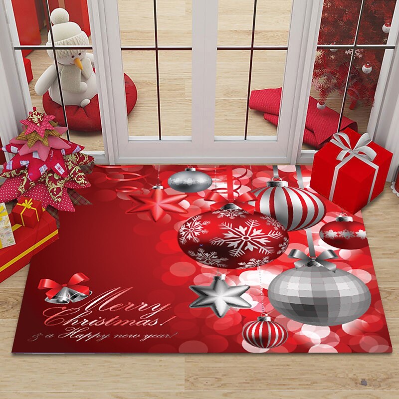 Christmas Decorations Santa Claus Floor Mat Xmas Home Living Room Bedroom Entrance Door Mat porch mattress Bathroom4