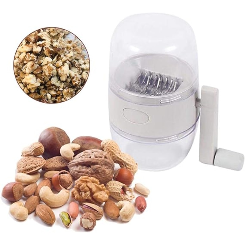Nut Chopper Grinder Hand Crank, Kitchen Multichopper Shredder, Convenient Widely Used Efficiently, for Almonds, Peanuts, Pecans, Walnuts