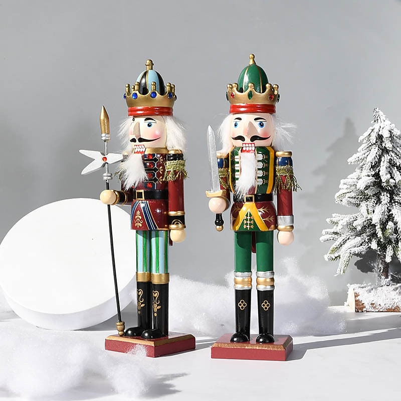 Christmas Nutcracker Figures Ornaments (30cm/11.81in), Room Decor, Scene Decor, Desktop Decor, Christmas Supplies, Christmas Ornaments2