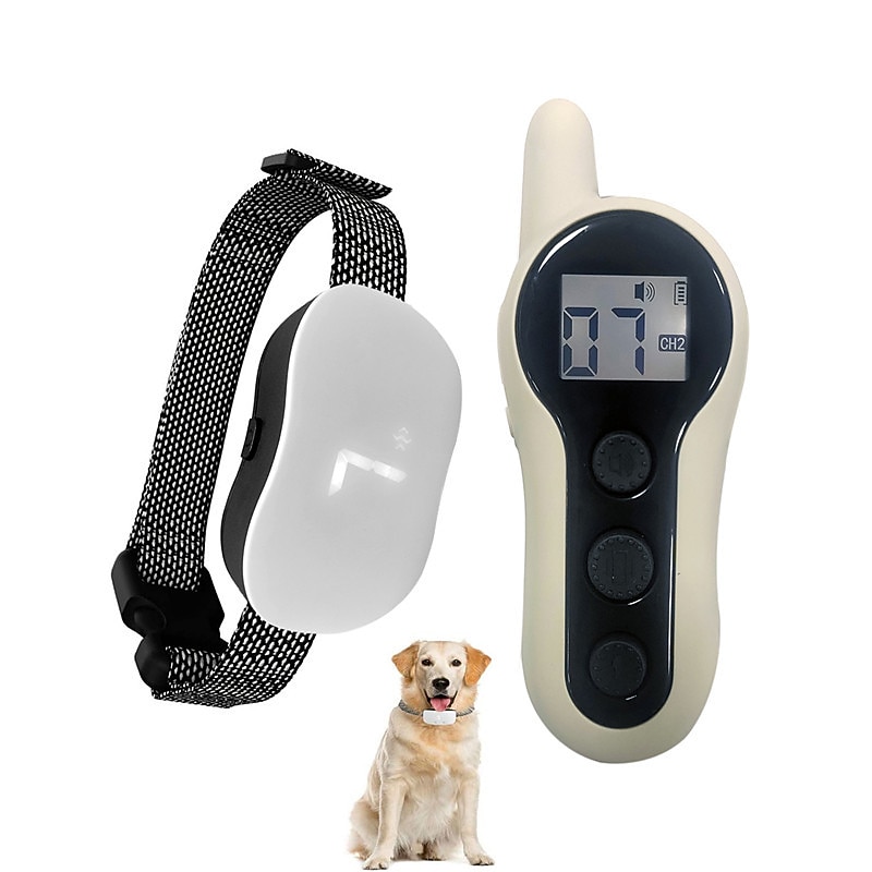 Intelligent Pet Barking Stop Device Barking Stop Collar Dog Waterproof Ultrasonic Fully Automatic Electric Shock Anti Barking Dog Trainer