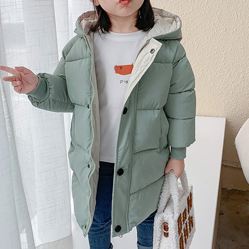 Kids Girls' Down Coat Graphic Active School Coat Outerwear 2-9 Years Spring Camouflage Black Denim Blue Bean Green3