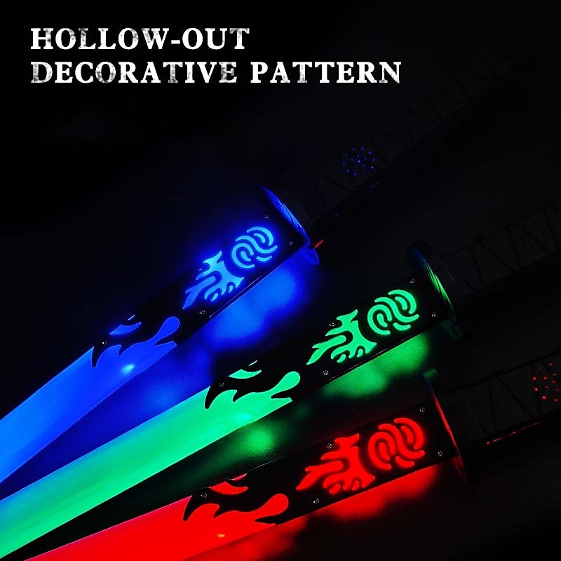 82.5cm long Samurai Shining Flash Stick Colorful Flash Combat Sound Stick Night Market Floor Stand Toy2