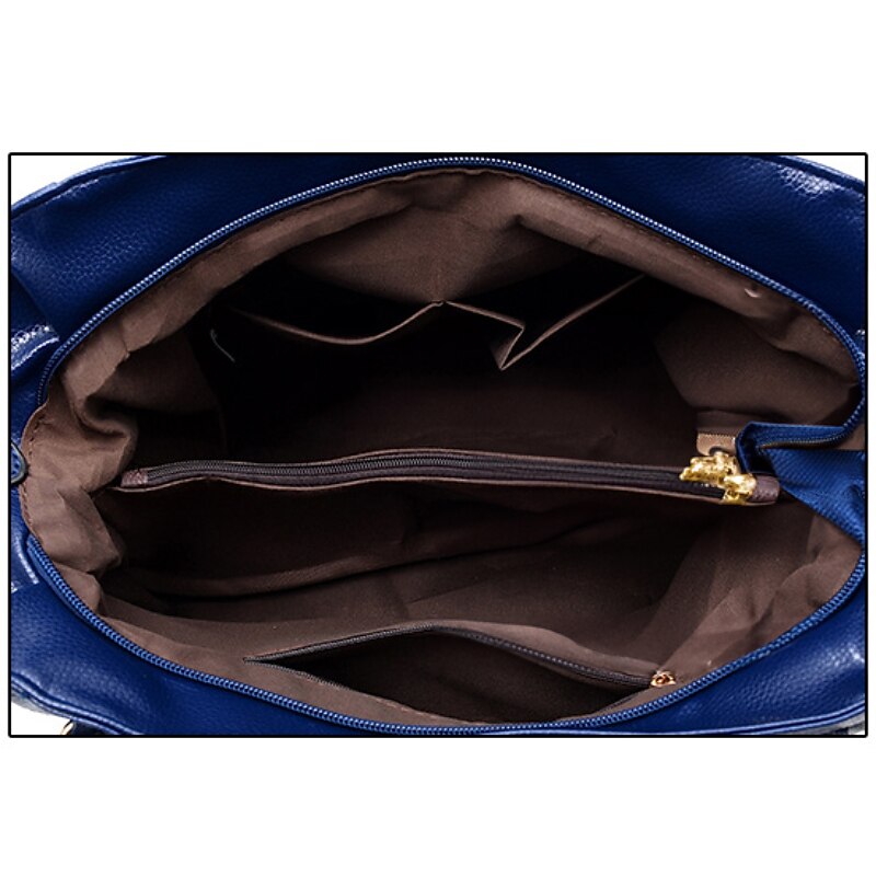 Women's Black Faux Leather Handbag with Top Handles and Shoulder Strap, Elegant Large-Capacity Tote Bag for Work, Travel, and Daily Office Use3