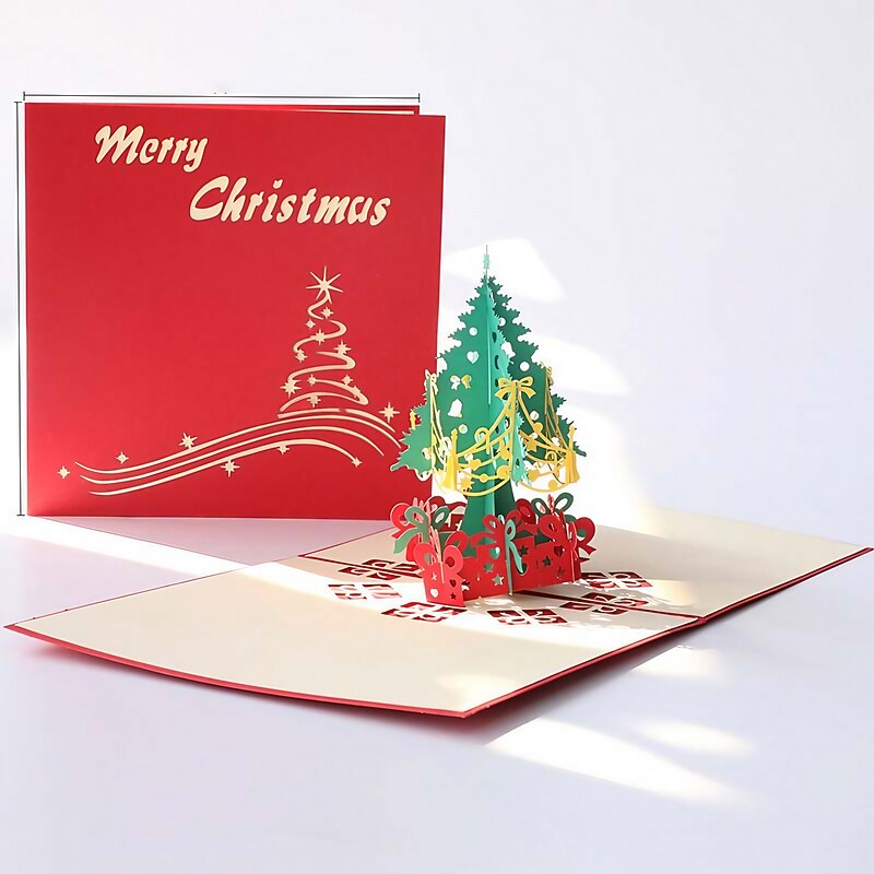 3d Christmas card Creative Christmas gift Christmas tree card Student Christmas activity gift