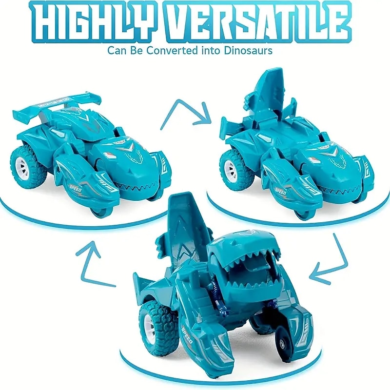 Impact Deformed Dinosaur Toy Car Inertia Car Crash Resistant and Rotatable Racing Boy Toy Car Children's Gift4
