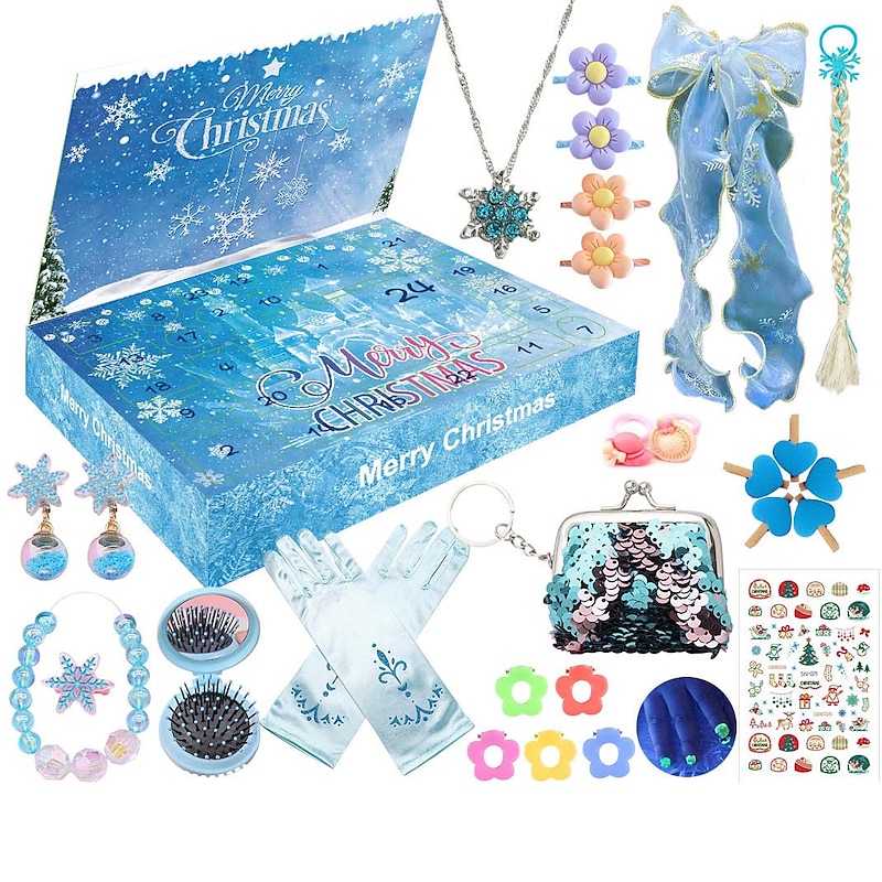 Festival Blind Box Comes Calendar Countdown Unicorn Ice and Snow Jewelry Girl Holiday Gift Toy4