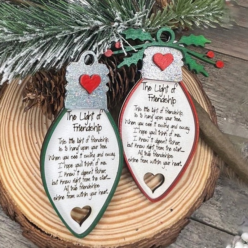 Friend Christmas Ornaments Friends Christmas Keepsakes Gift for Women Friends Christmas Friendship Ornaments for Holiday Unique Design