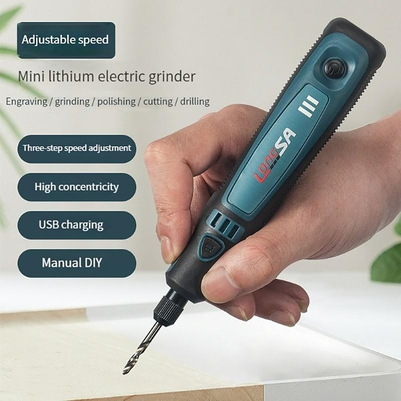 5000-10000-15000r USB Mini Grinder Engraver Pen Cordless Electric Grinder Set Engraving Grinding Machine Polisher Electric Drill Kit2