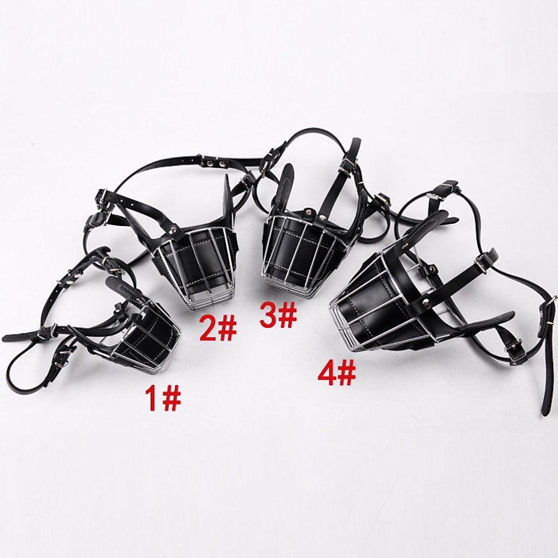 Dog Mouth Cover Pet Mouth Cover Stainless Steel Mouth Cover Anti barking and Anti biting Adjustable Large Dog Mesh Dog Mask3
