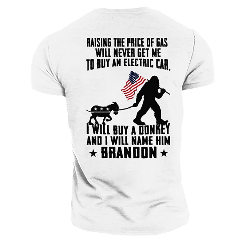 Patriotic T Shirts For Men Letter Pistol T Shirt Tee Top 100% Cotton Short Sleeve Graphic Shirt Black White Army Green Comfortable Tee Sports Outdoor Holiday Fashion Designer Clothing2