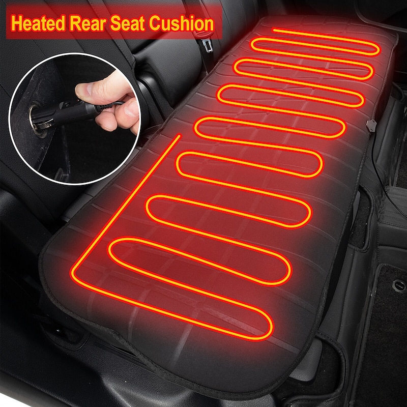 Heated Car Seat Cover Protector, Non-Slip Auto Front/Rear Pad, Universal Car Seat Heater, Interior Accessories