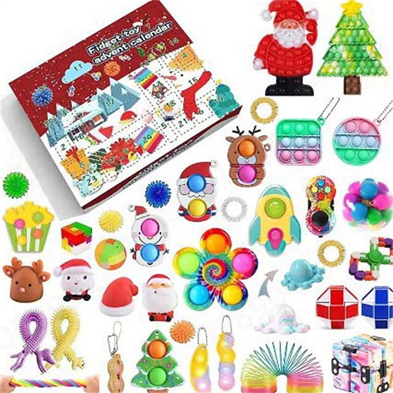 Decompression Christmas Countdown Calendar Blind Box Set Decompression Christmas Countdown Blind Box Gift Toy for Christmas Gifts3
