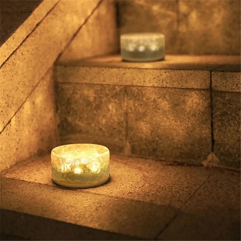 Solar Ice Brick Lamp Landscape Balcony Garden Floor Tile Lamp Courtyard Decoration Ice Block Buried Lamp3