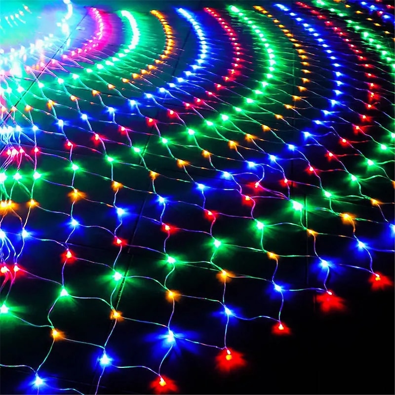 Elegant Wedding Reception Party 1.5*1.5M 3*2m LED String Christmas Net Lights Garland Mesh Fairy Landscape Light Street Wedding Xmas Decoration Lamp3