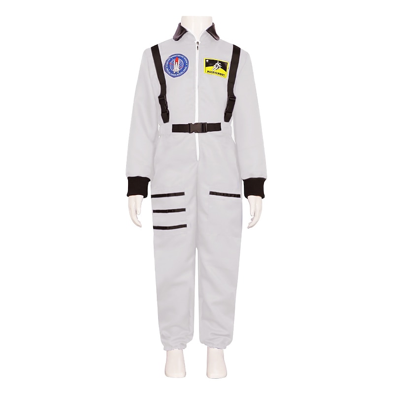Astronaut Group Couple Costume Cosplay Costume Onesie Costume Jumpsuits Orange For Kings Day Halloween Carnival Adults Kids Unisex2
