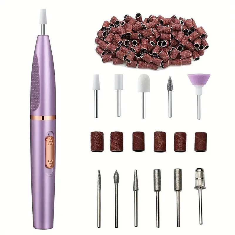 Revamp Your Nails with this Electric Mini Manicure Pen & Multi-Head Nail Grinder Set!3