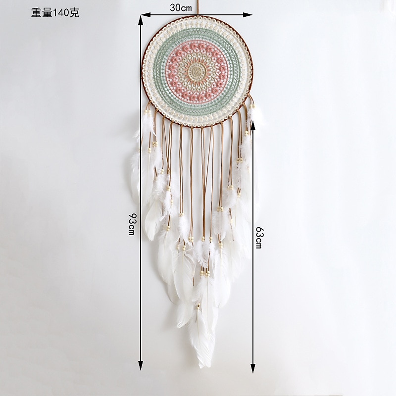 Boho Dream Catcher Handmade Gift Wall Hanging Decor Art Ornament Craft Bead Feather For Kids Bedroom Wedding Festival Birthday Gift3