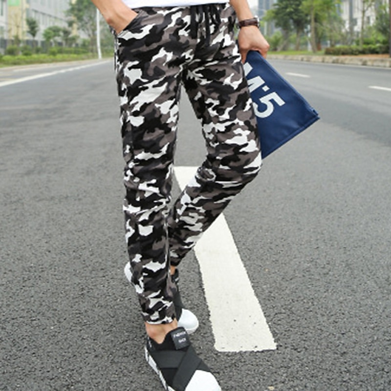 Men's Cargo Pants Cargo Trousers Joggers Pocket Camouflage Comfort Breathable Outdoor Daily Going out 100% Cotton Fashion Casual White Army Green4