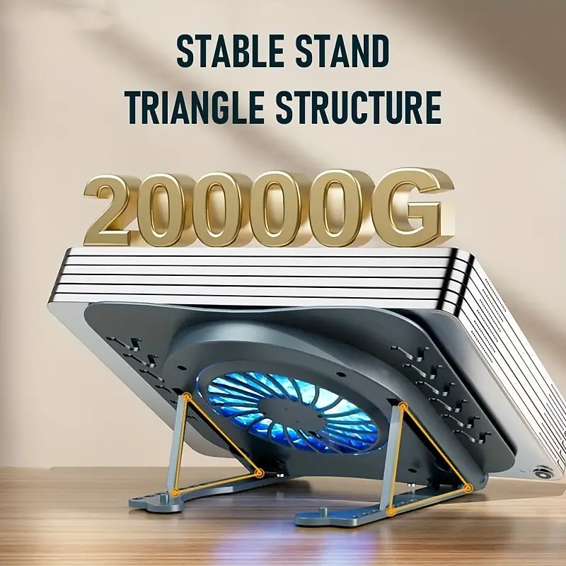 Laptop Stand With Cooling Fan Foldable Laptop Radiator And Holder Cooling Pad Bracket With Silent Fan For Macbook Tablet Notebook Stand Table For Laptop Accessories3