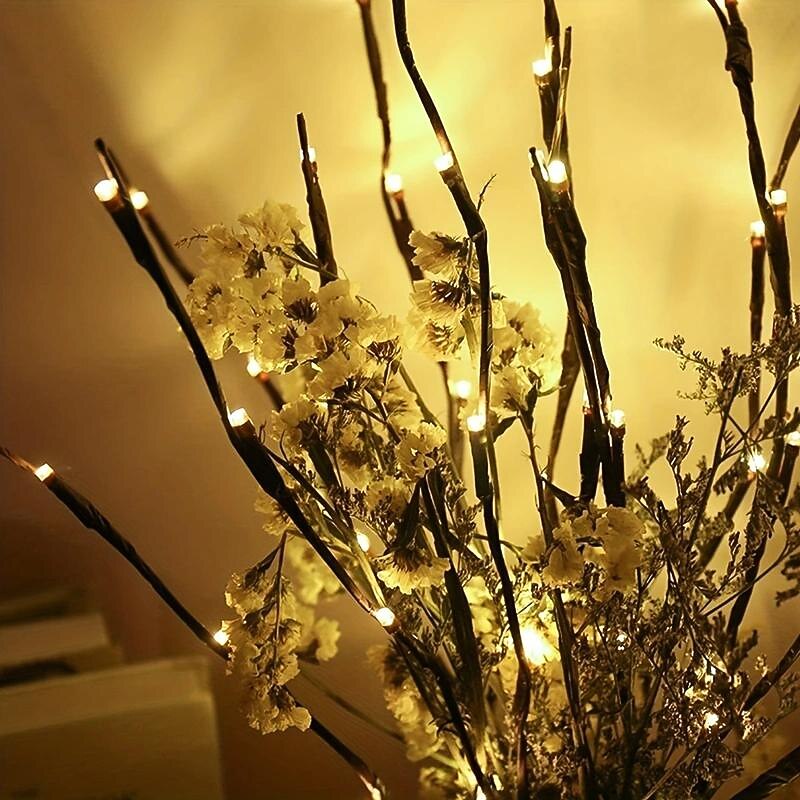 Warm White Led Branch Light, Battery Operated Lighted Branches Vase Filler Willow Twig Lighted Branch 30 Inch 20 LED For Christmas Home Party Decoration Indoor Outdoor Use4