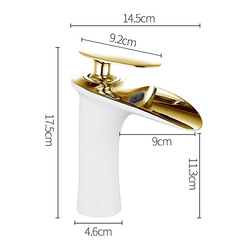 Bathroom Sink Faucet - Waterfall Electroplated / Painted Finishes Centerset Single Handle One HoleBath Taps2