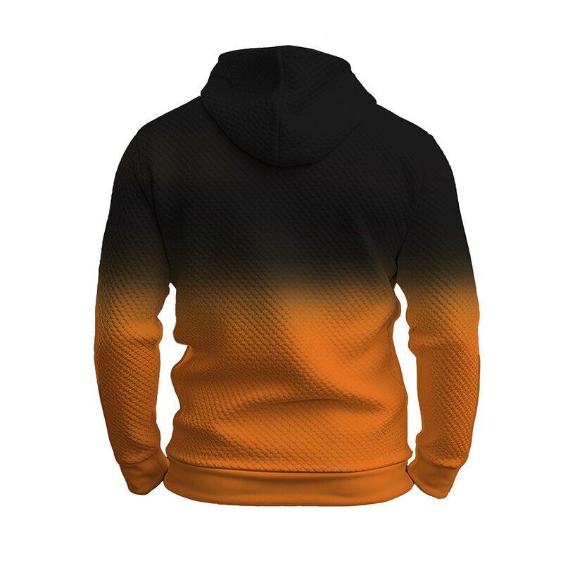 Men's Color Block Graphic Prints Monster Hoodie Hoodies Waffle Hoodie Daily Classic Long Sleeve Hooded Halloween Holiday Going out Yellow Red Print Spring &  Fall Designer4