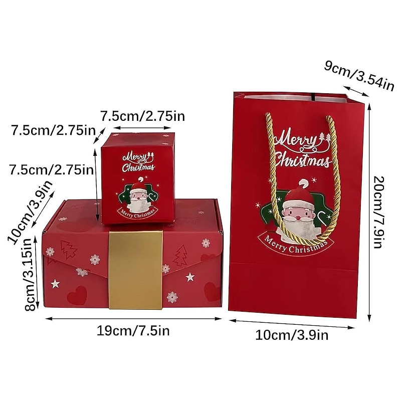 Surprise Christmas Gift Box Explosion - 2025 Newly Merry Xmas Surprise Gift Boxes Stocking Fillers,Gift Box Explosion for Money and Birthday, Pop-Up Explosion Gift Box3