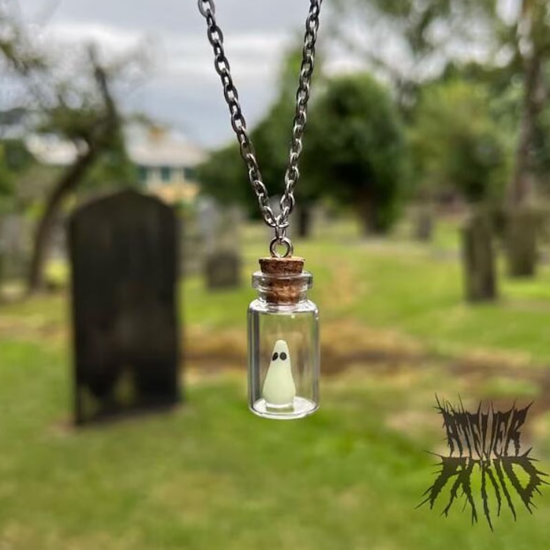 The Adopt a Ghost Necklace Halloween Gift, Cute Ghost Necklace Gothic Gfts, Cute Spooky Ghost2