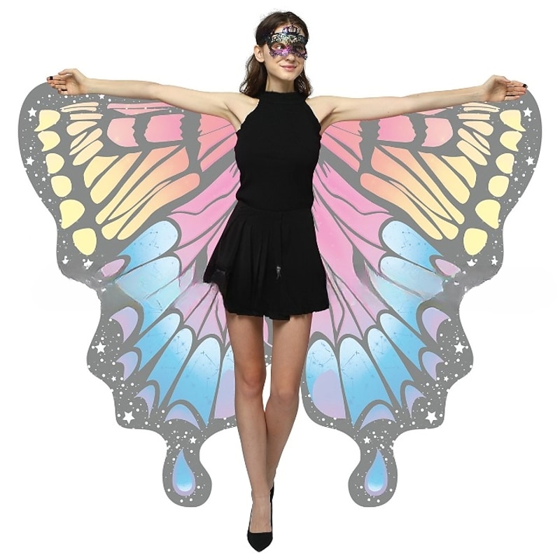 Fairytale Butterfly Halloween Wings Mask Headband Carnival Costume Funny Costume Adults' Women's Christmas Carnival Mardi Gras Party Pride Parade Pride Month Easy Halloween Costumes Dress Up2