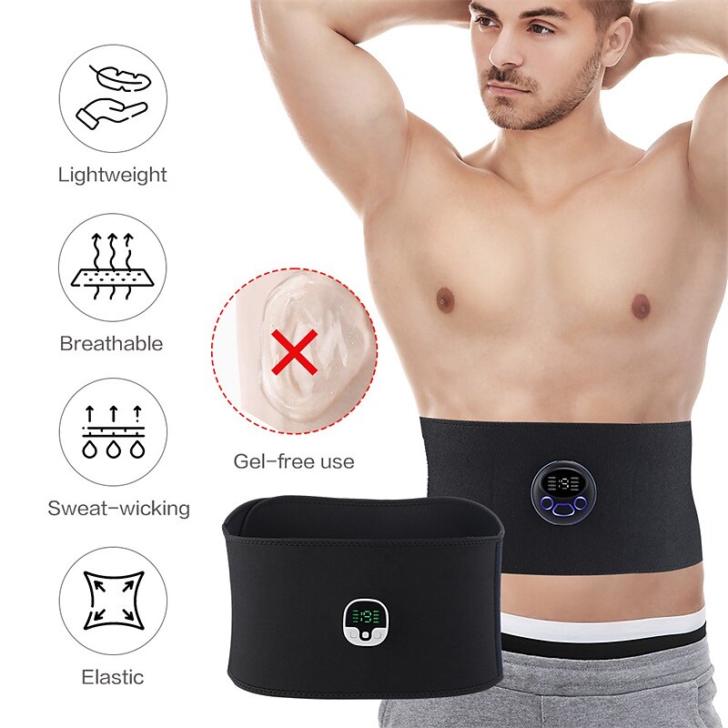 Muscle Stimulation Belt Electric ABS Stimulator Trainer EMS Abdominal Exerciser Toning Belts Fitness Training Gym Workout2