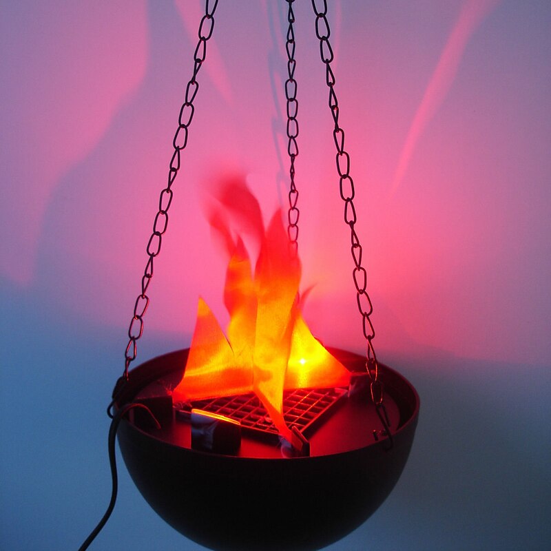 Hanging Flame Light Halloween LED Fake Fire Flame Simulated Flame Effect Light 3D Campfire Centerpiece for Christmas Party Night Clubs (Hanging Flame)2
