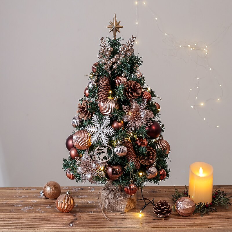 Christmas Tree Light Package Desktop Counter 45cm 60cm Luminous Christmas Tree Decoration Supplies