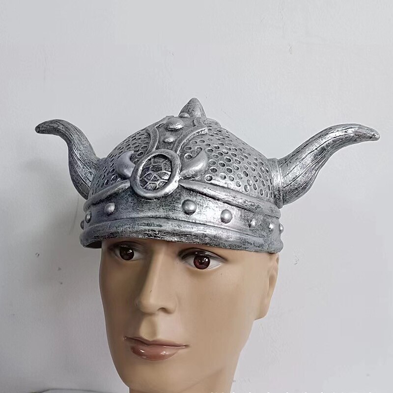 Retro Vintage Medieval Renaissance Hat Armor Horned Helmet Viking Fancy Dress Men's Viking Carnival Masquerade Carnival Adults' Hat4