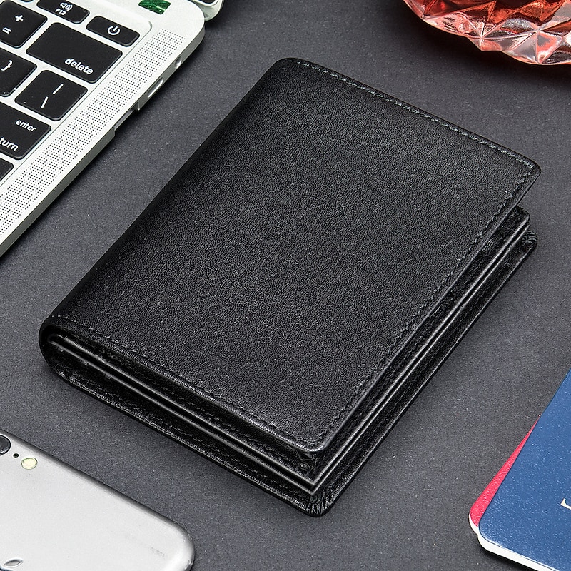 Men's Wallet Coin Purse Credit Card Holder Wallet Envelope Bag Cowhide Shopping Daily Large Capacity Waterproof Lightweight Black Coffee2