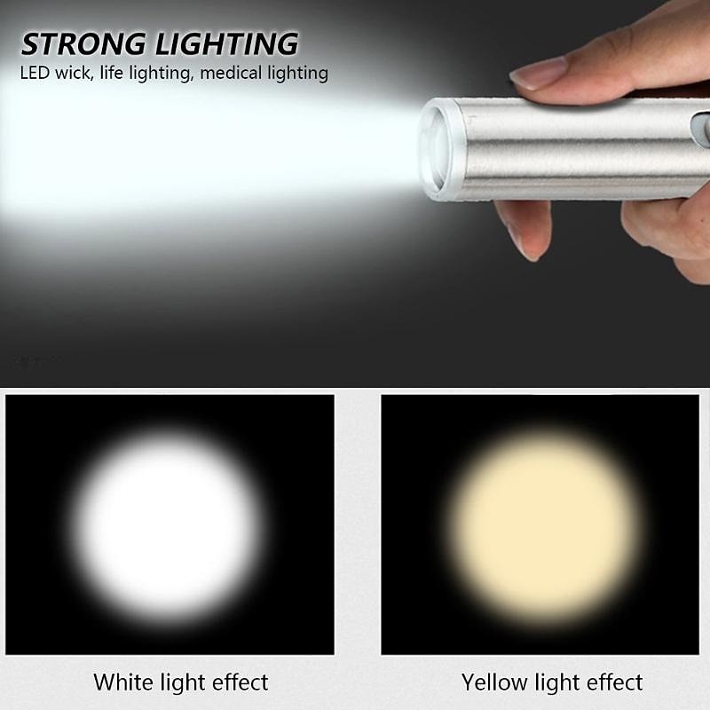 USB rechargeable flashlight flashlight mini LED pocket lamp medical camping bicycle flashlight night lighting3