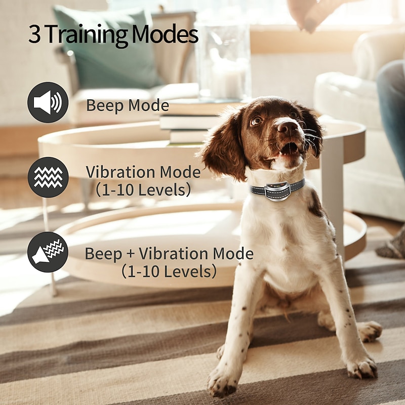 No Shock Dog Collar Vibration Collar for Small Medium Dogs Vibrating Dog Collar 1600Ft Remote Control IP67 Waterproof2