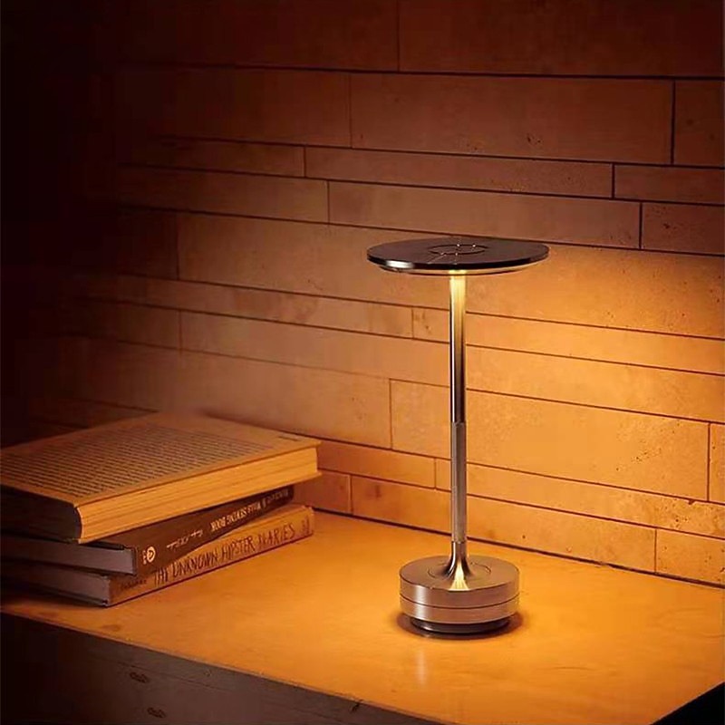 11" LED Cordless Table Lamp 40 LEDs Retro Restaurant Bar Night Light 3000mAh Rechargeable Battery 3-Color Level Dimming4