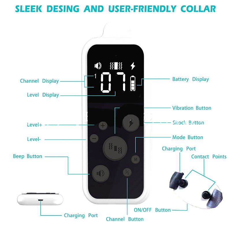 880 New Pet Dog Trainer Trainer Barking Stopper Rechargeable Waterproof Anti barking 350m Remote Control2