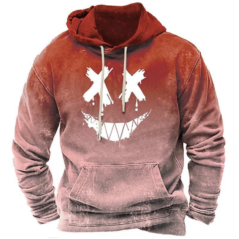 Men's Cartoon Graphic Prints Hoodie Hoodies Sweatshirt Streetwear Designer Long Sleeve Hooded Daily Sports Red Royal Blue Print Spring &  Fall Designer3